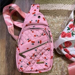 Pink Cherry sling bag